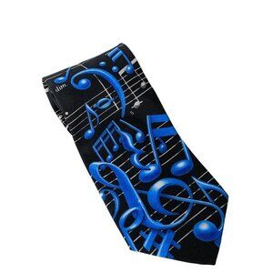 Vintage 1994 Ralph Marlin Musical Notes Novelty Necktie